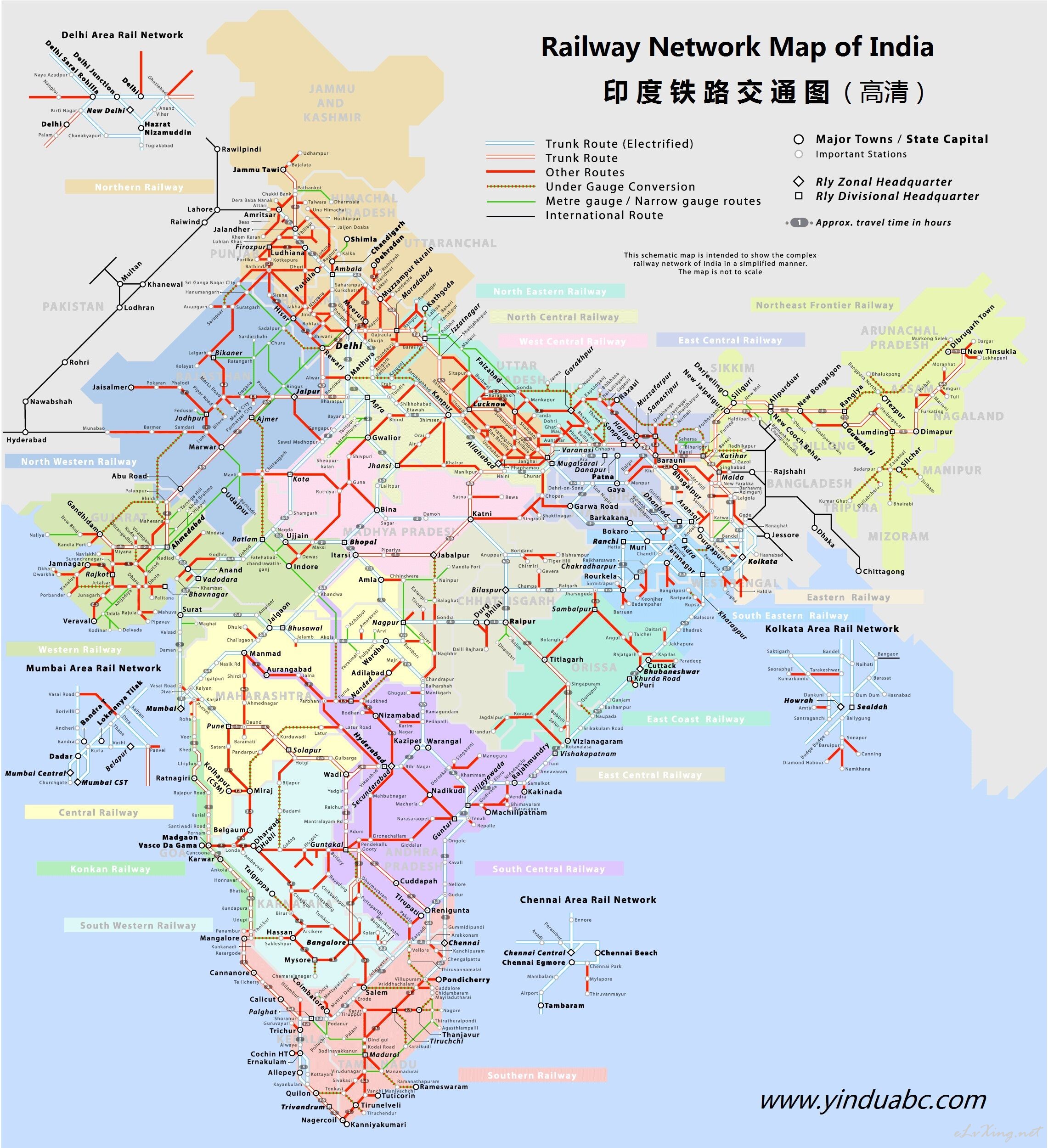 印度高清铁路图