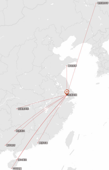 这是无锡出发奶航能飞到的地方